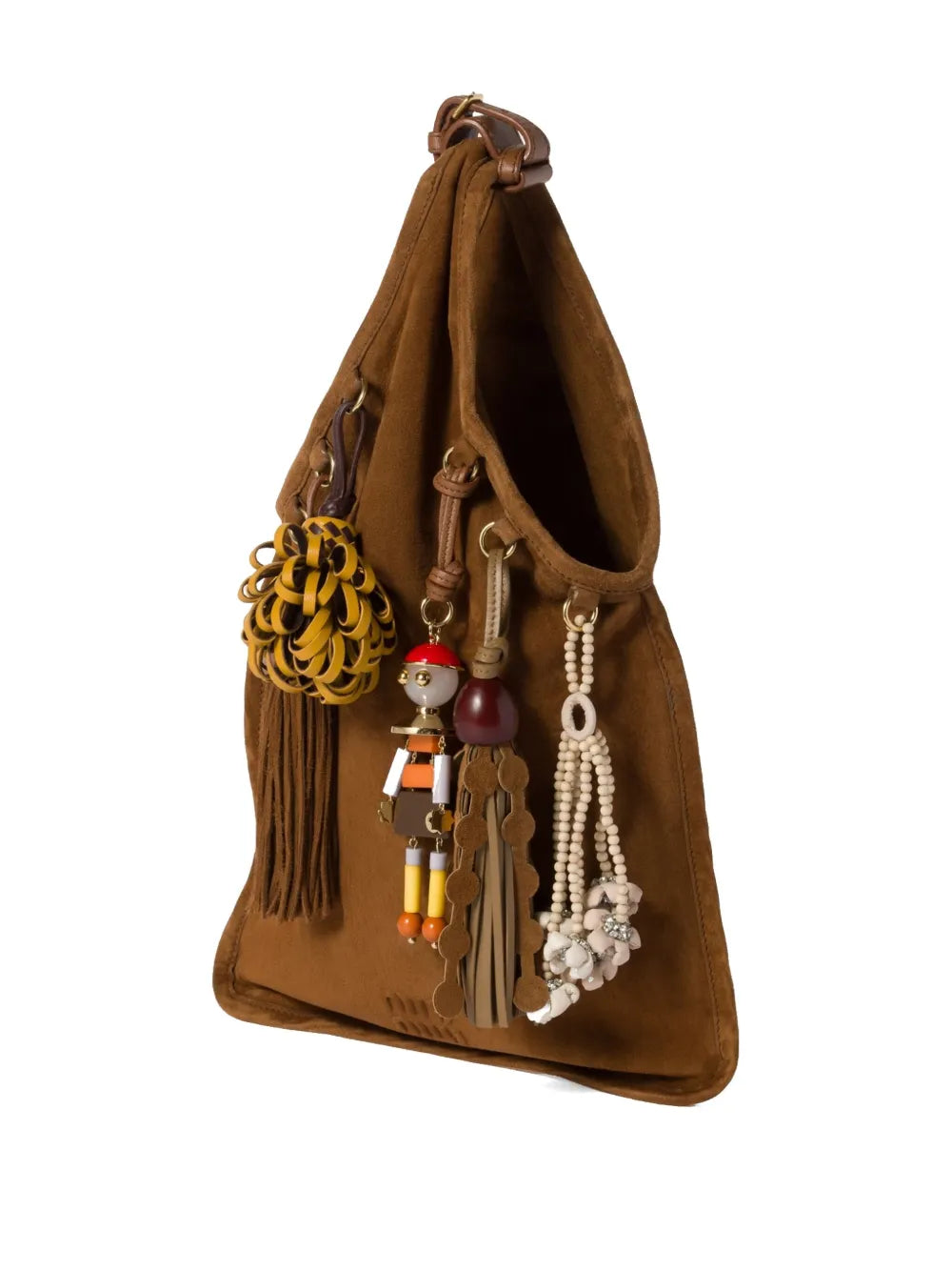 Trick suede tote bag