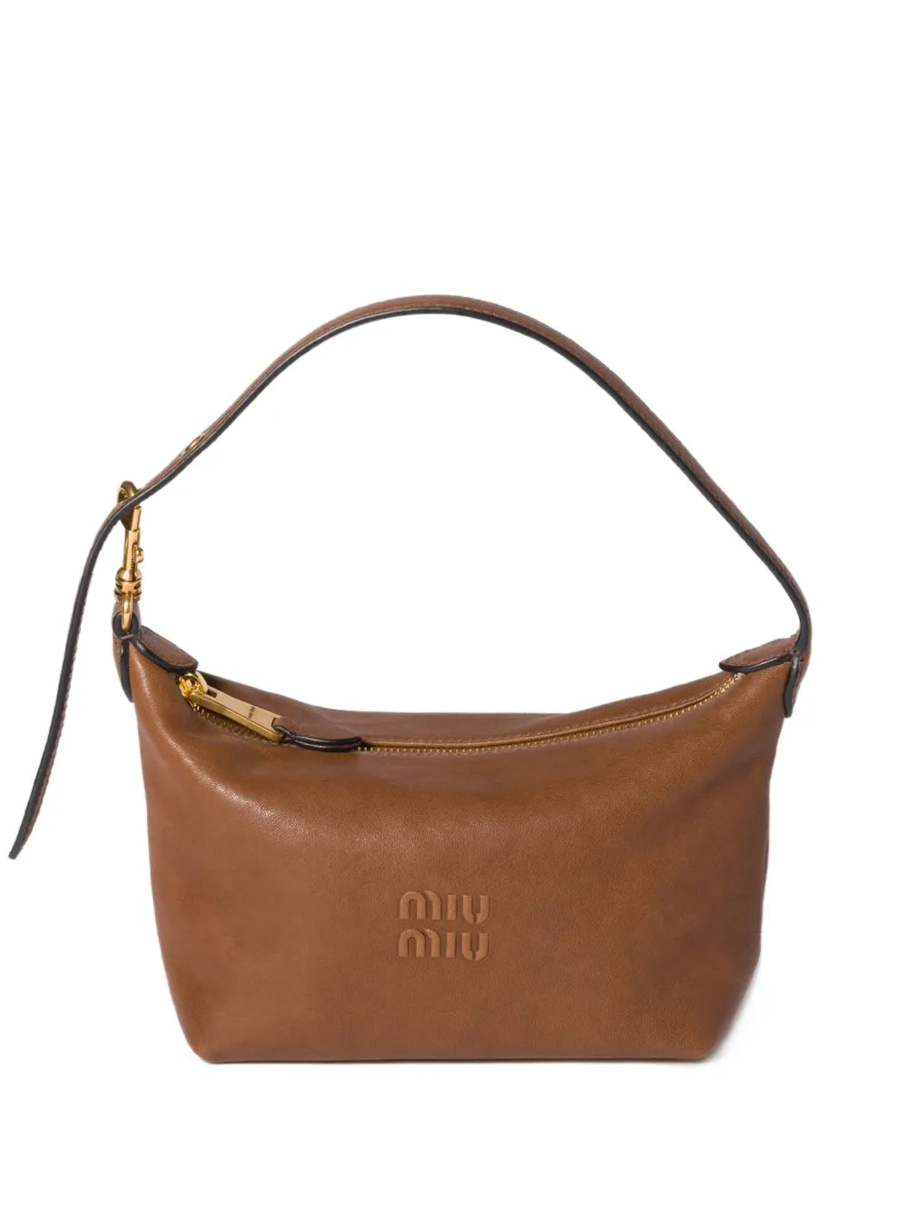 logo-embossed shoulder bag