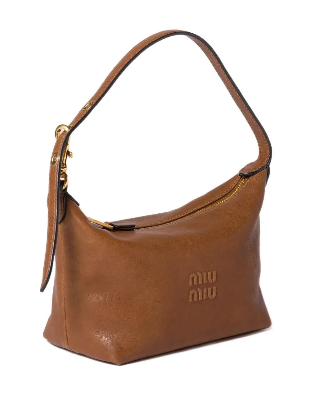 logo-embossed shoulder bag