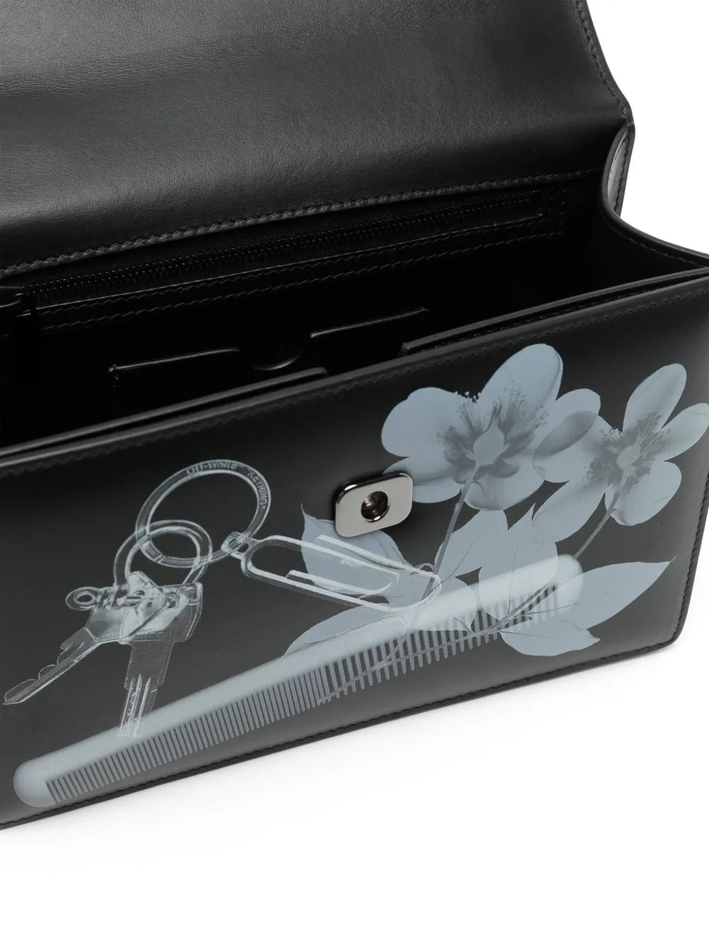 Jitney X-ray print leather bag