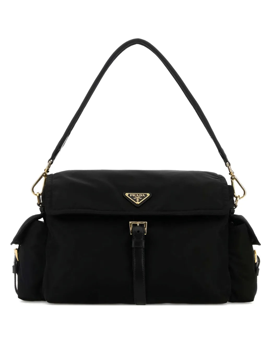 Re-Nylon flap-pocket shoulder bag