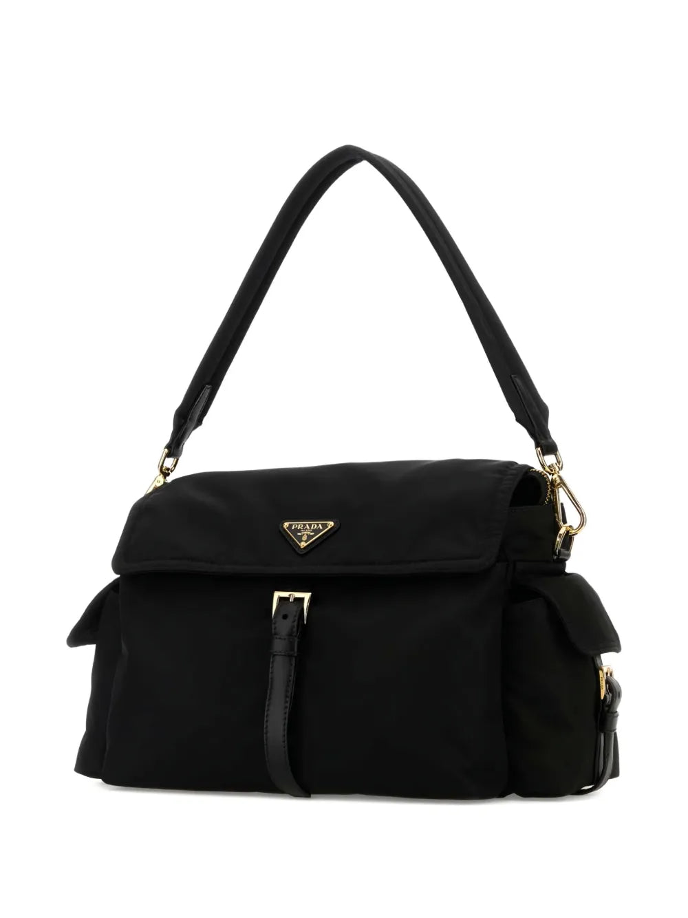 Re-Nylon flap-pocket shoulder bag