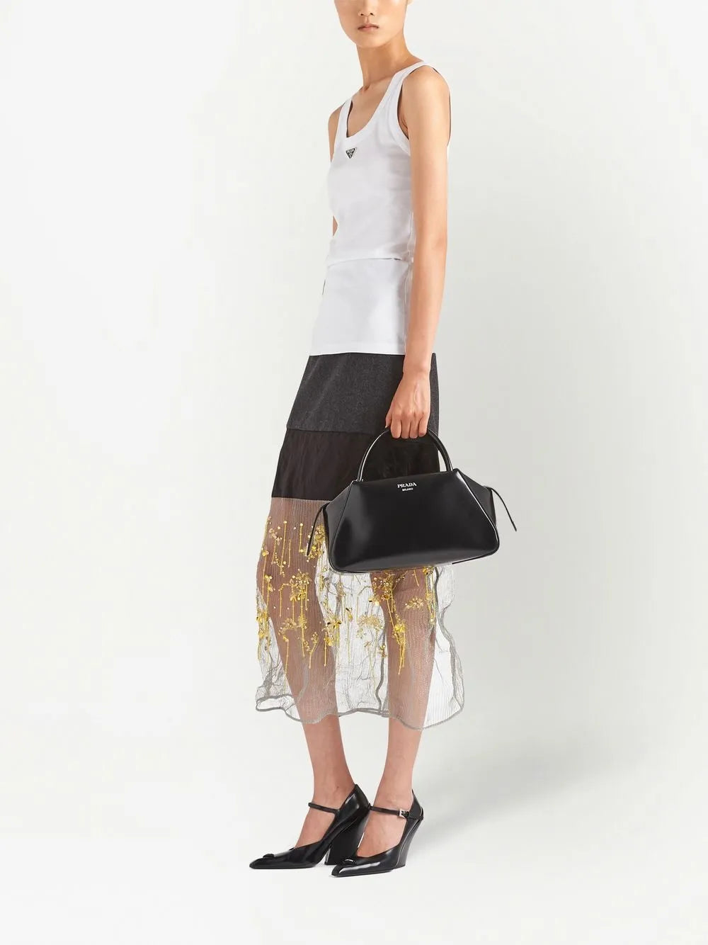 medium brushed-leather tote bag