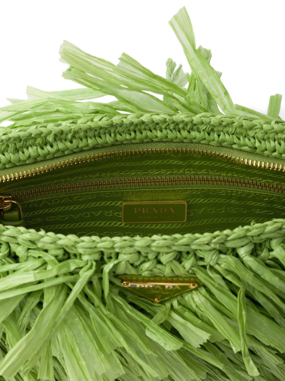 medium fringed crochet clutch bag