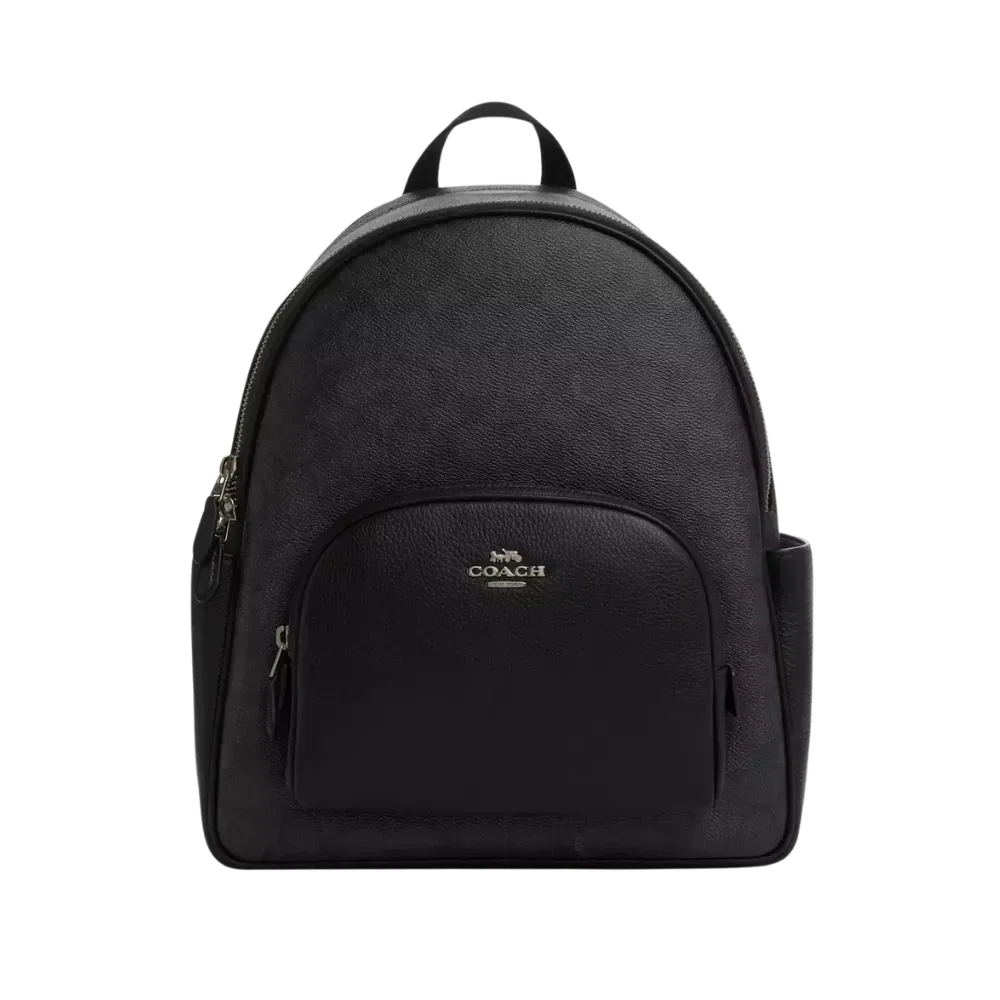 Coach Court Backpack In Signature Canvas Charcoal
