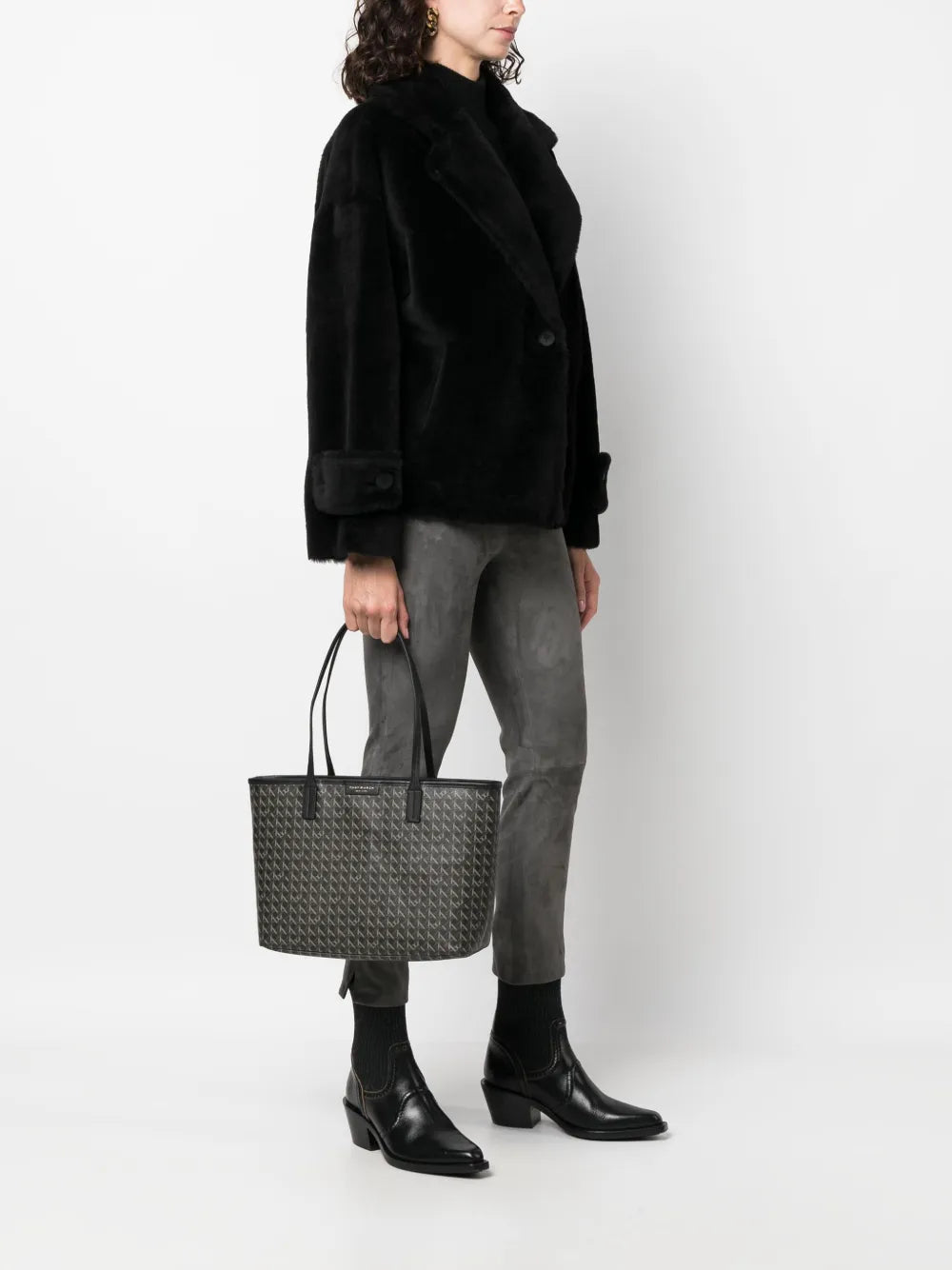monogrammed logo tote bag