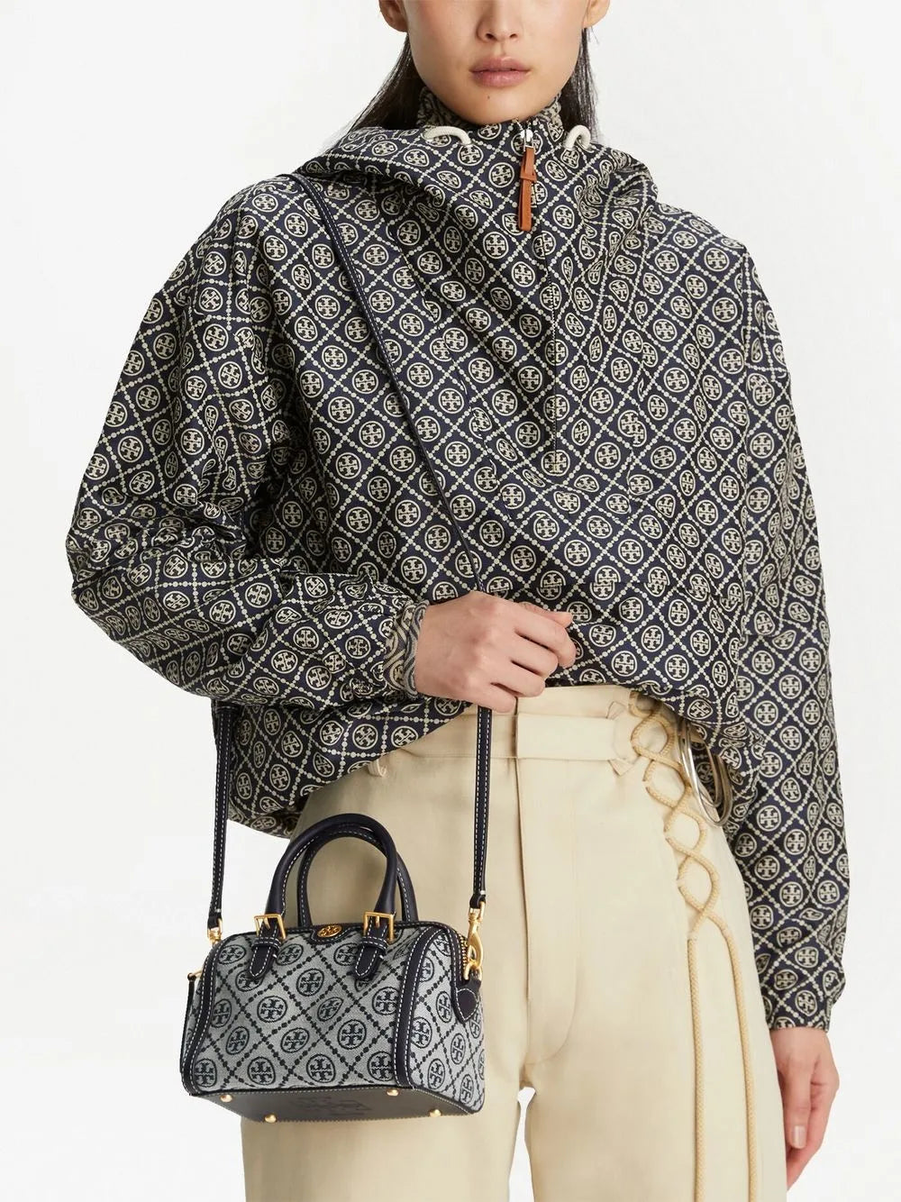 T Monogram barrel bag
