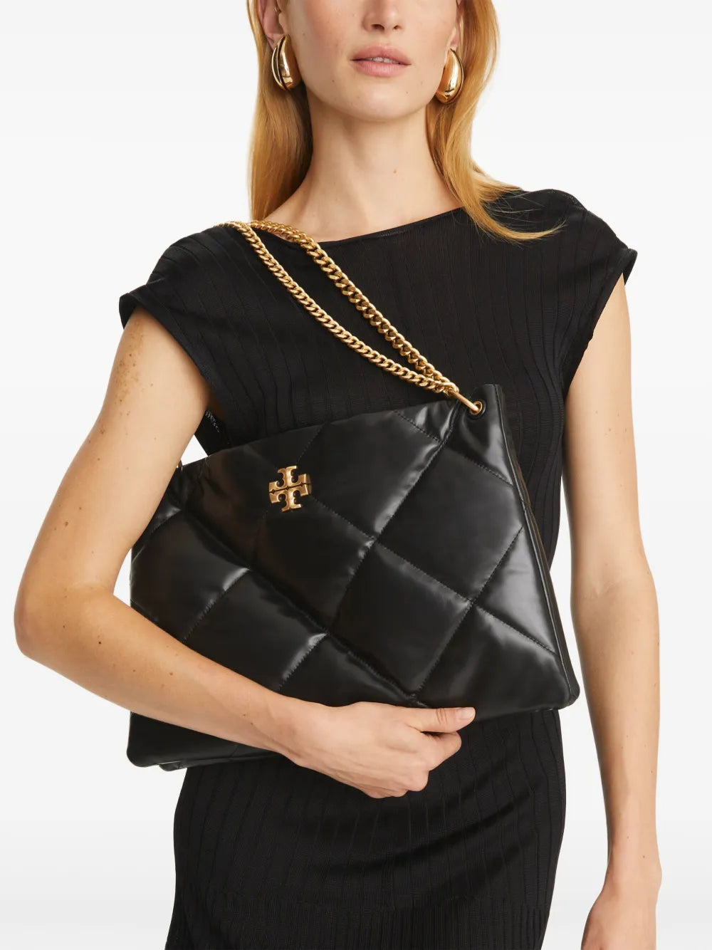 Kira diamond-quilted shoulder bag