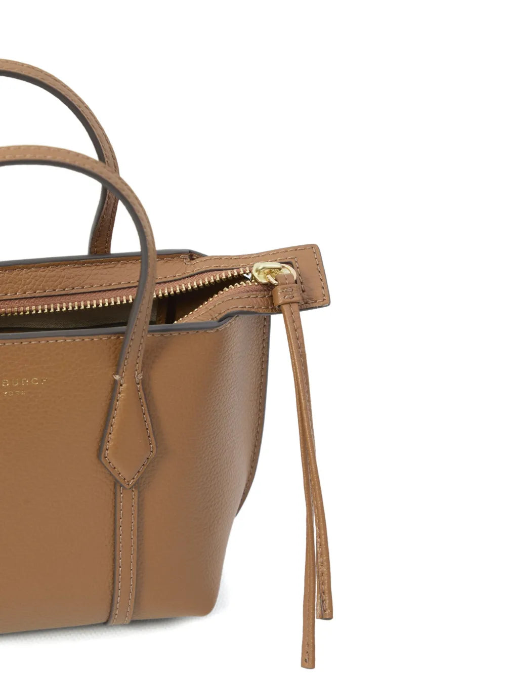 mini Perry zip-top leather tote bag