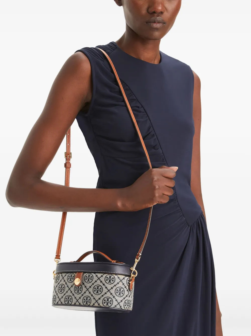 monogram-pattern tote bag