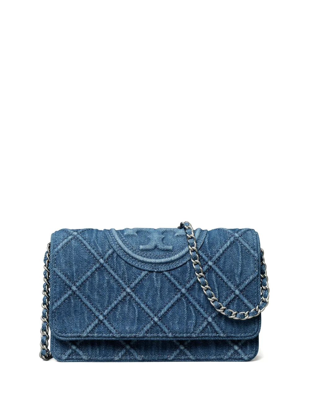 Fleming Soft denim chain cross body bag