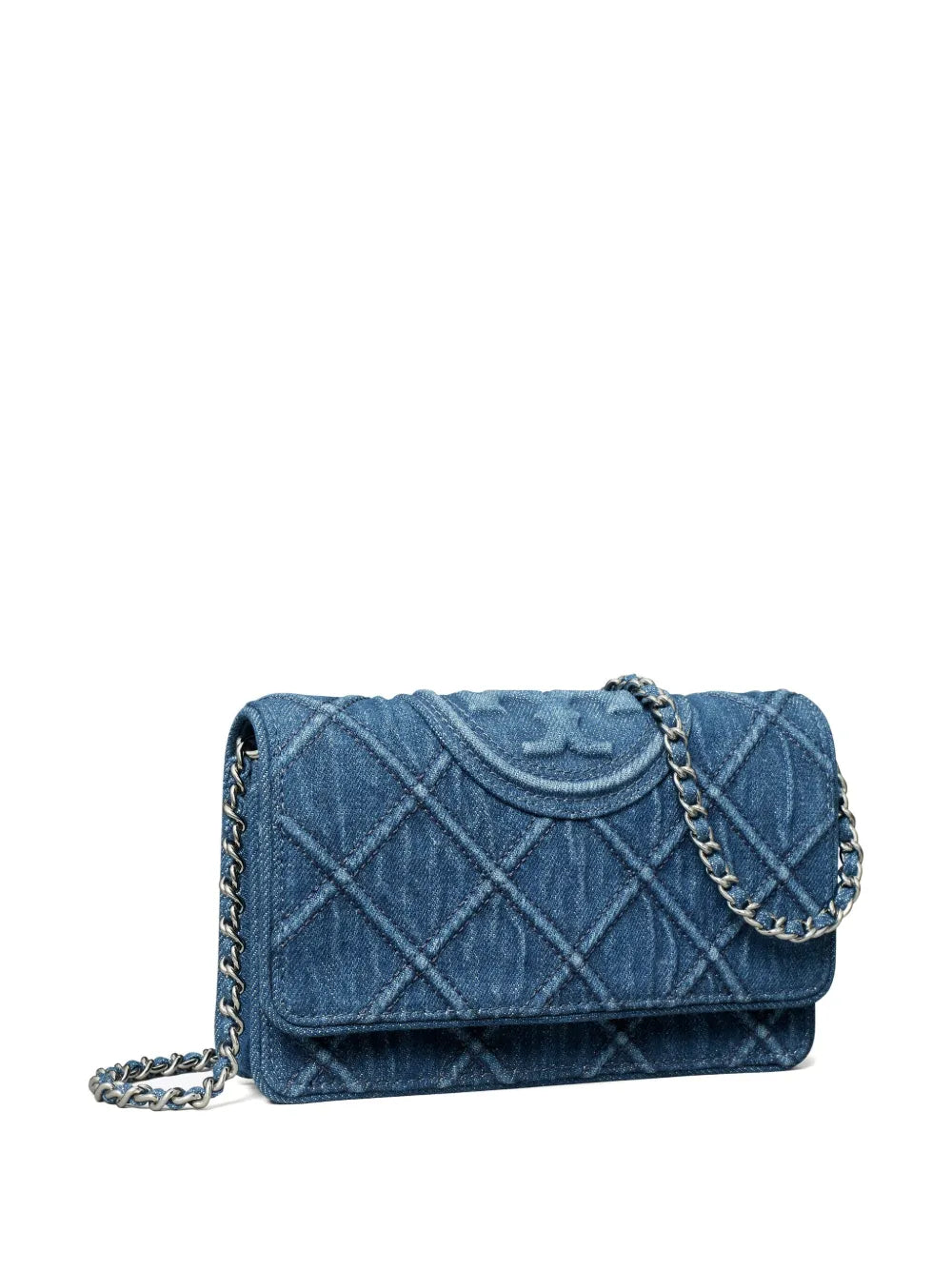 Fleming Soft denim chain cross body bag