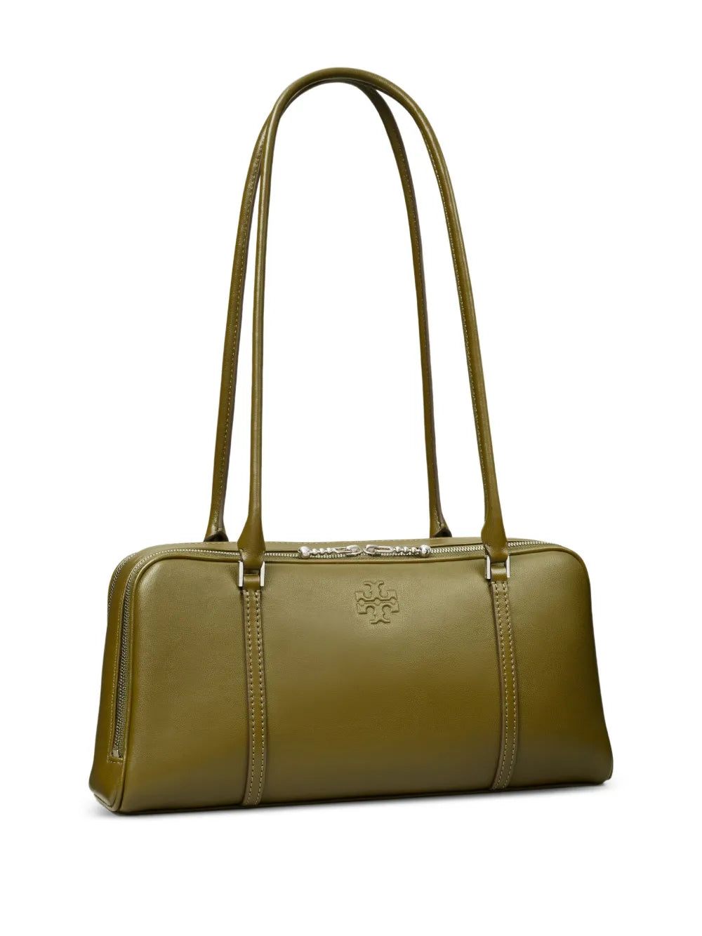 small Marshmallow leather zip-top bag