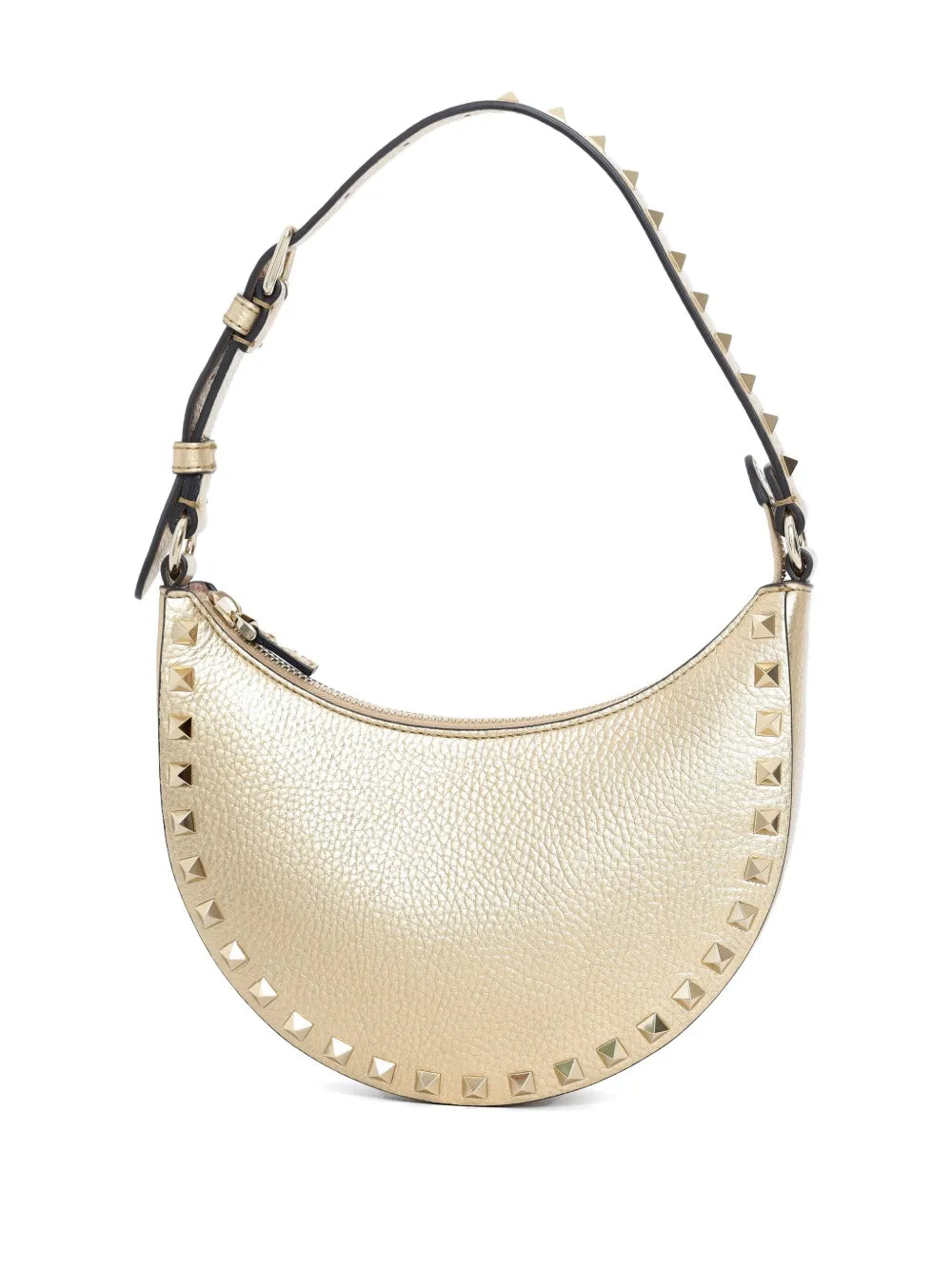 Rockstud leather shoulder bag