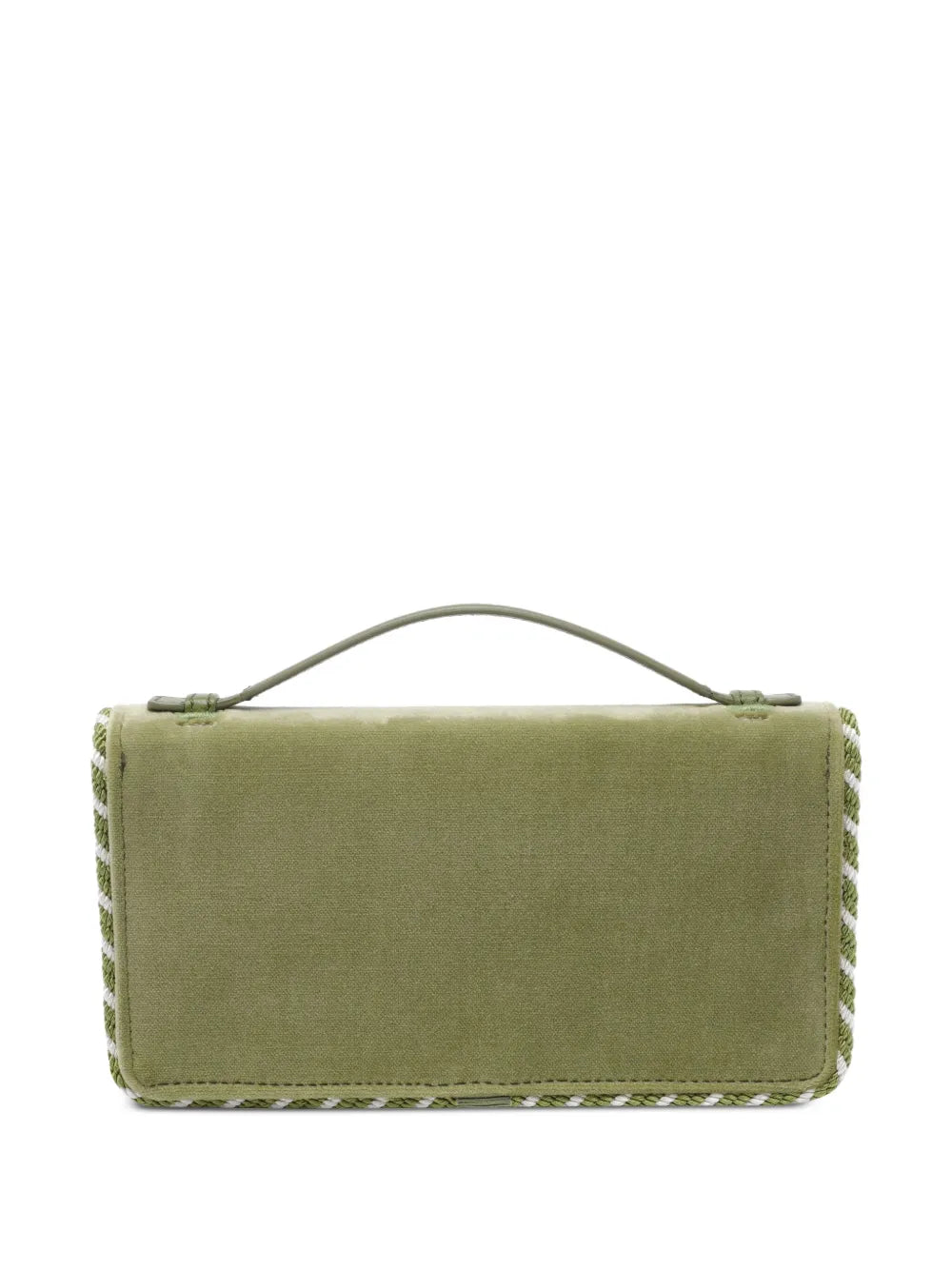 small VLogo Signature velvet clutch bag