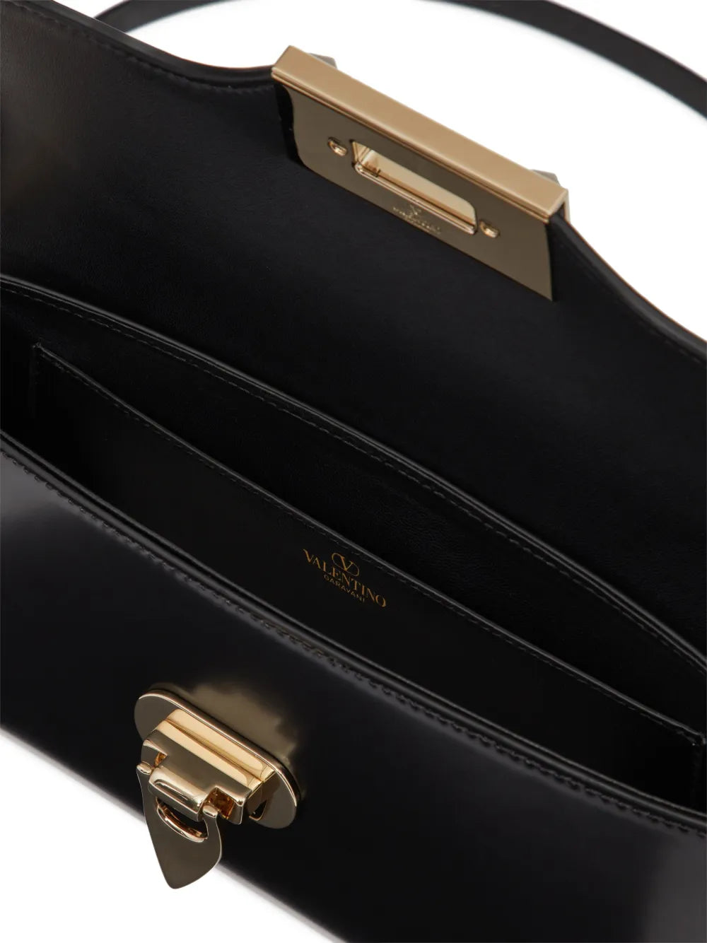 Rockstud brushed-leather shoulder bag