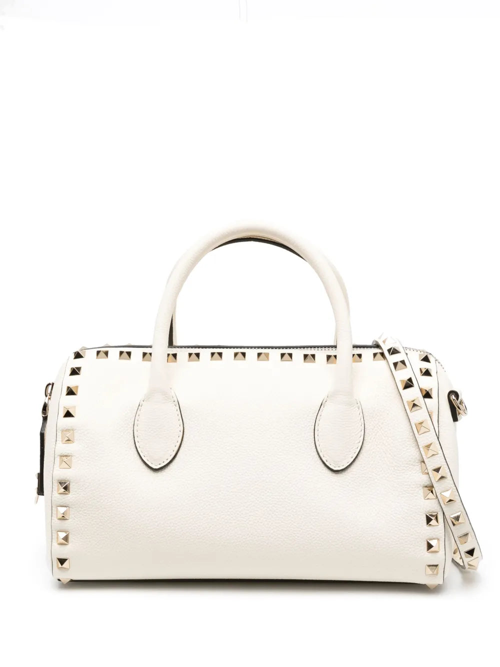 Rockstud leather tote bag