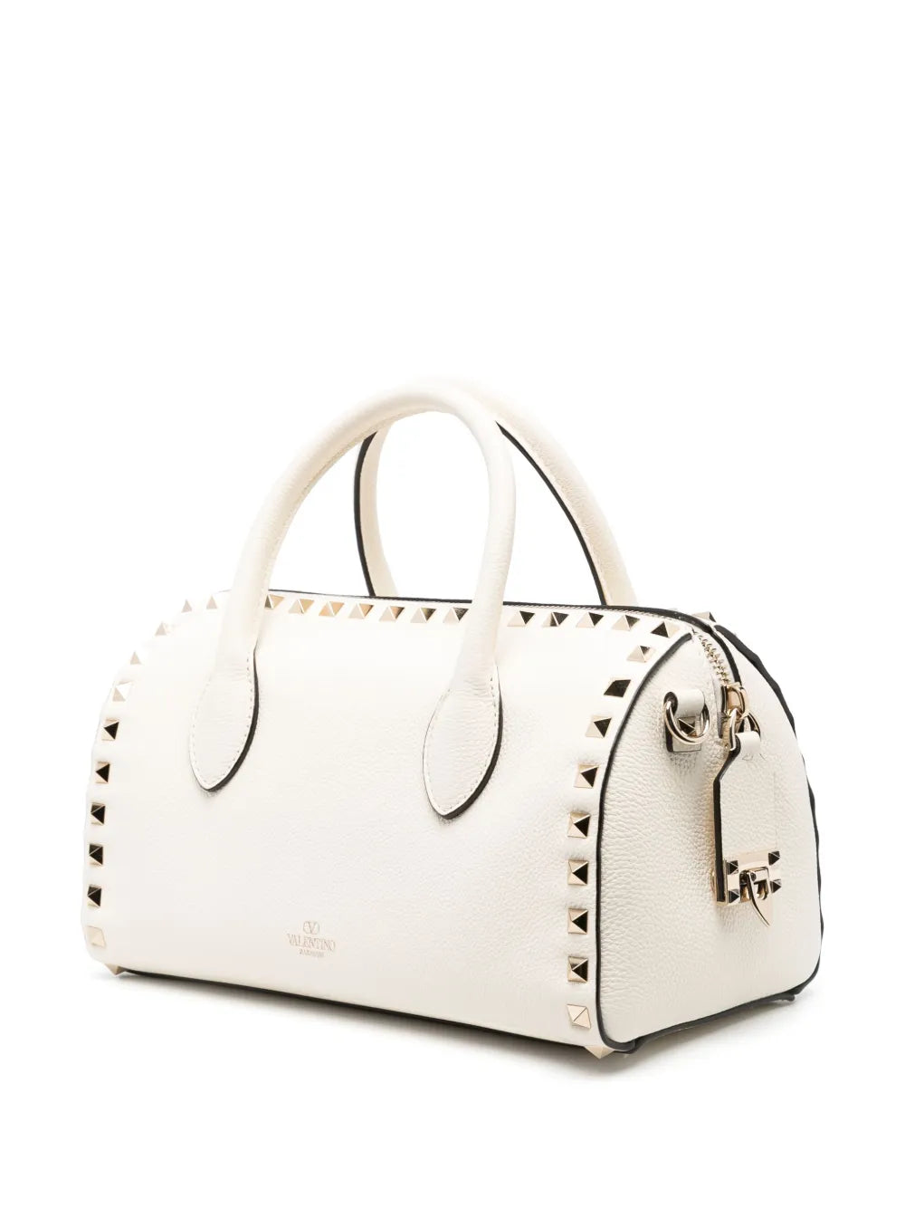 Rockstud leather tote bag