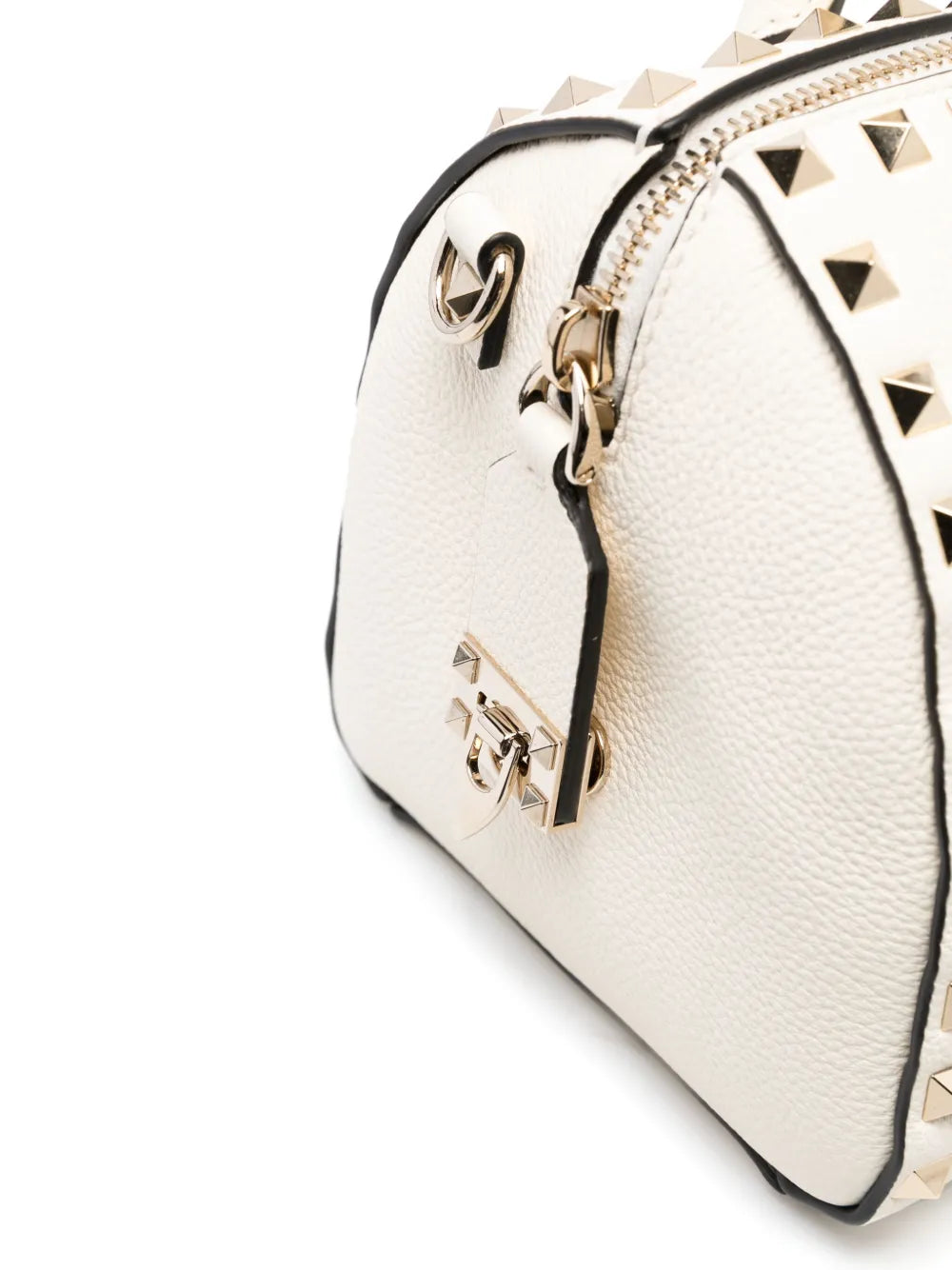 Rockstud leather tote bag
