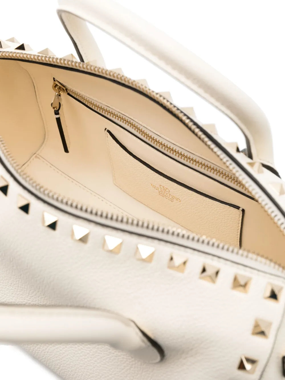 Rockstud leather tote bag
