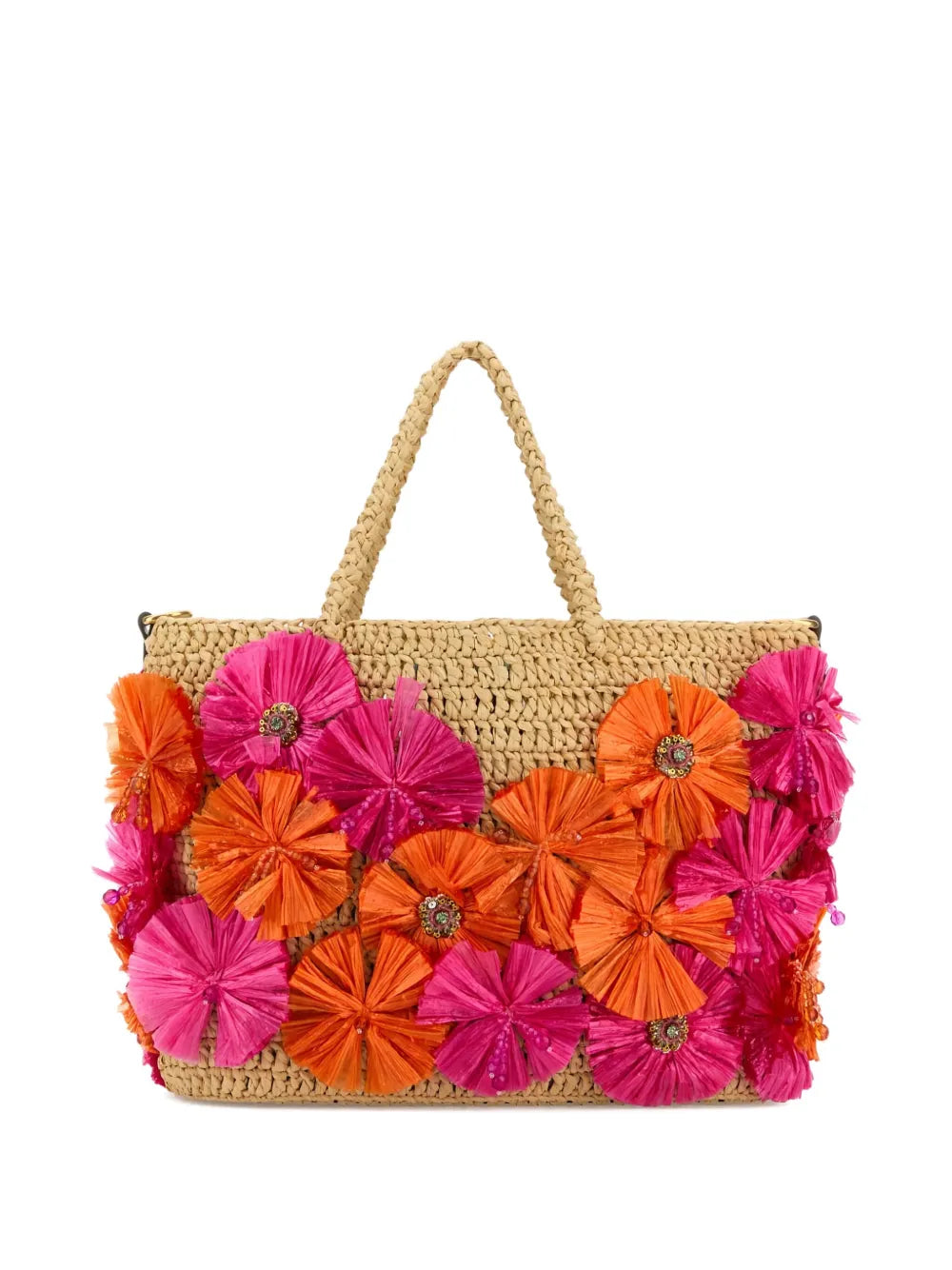 VLogo raffia shopping bag