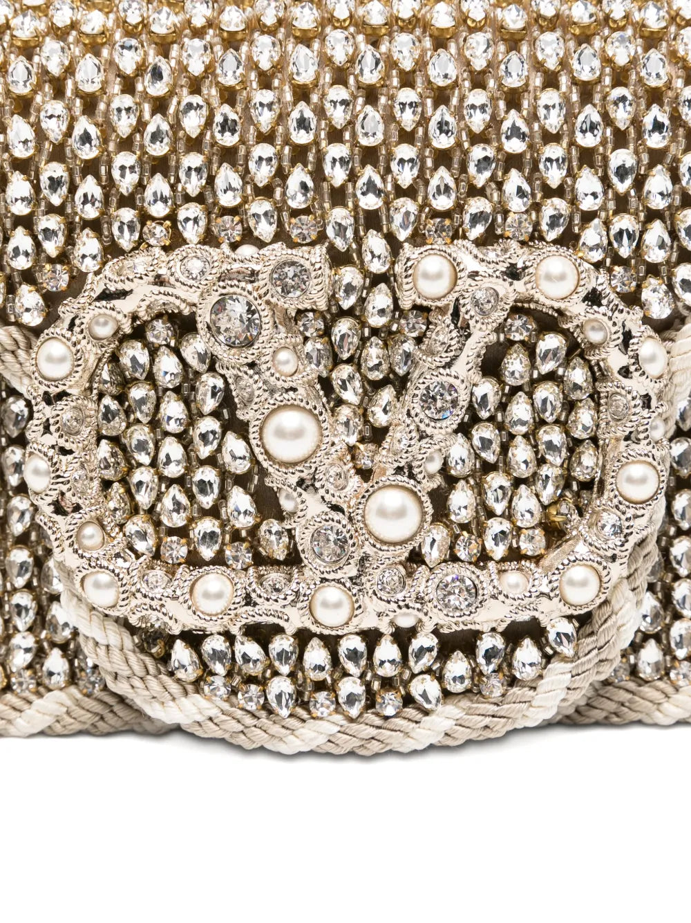 Locò crystal-embellished top-handle bag