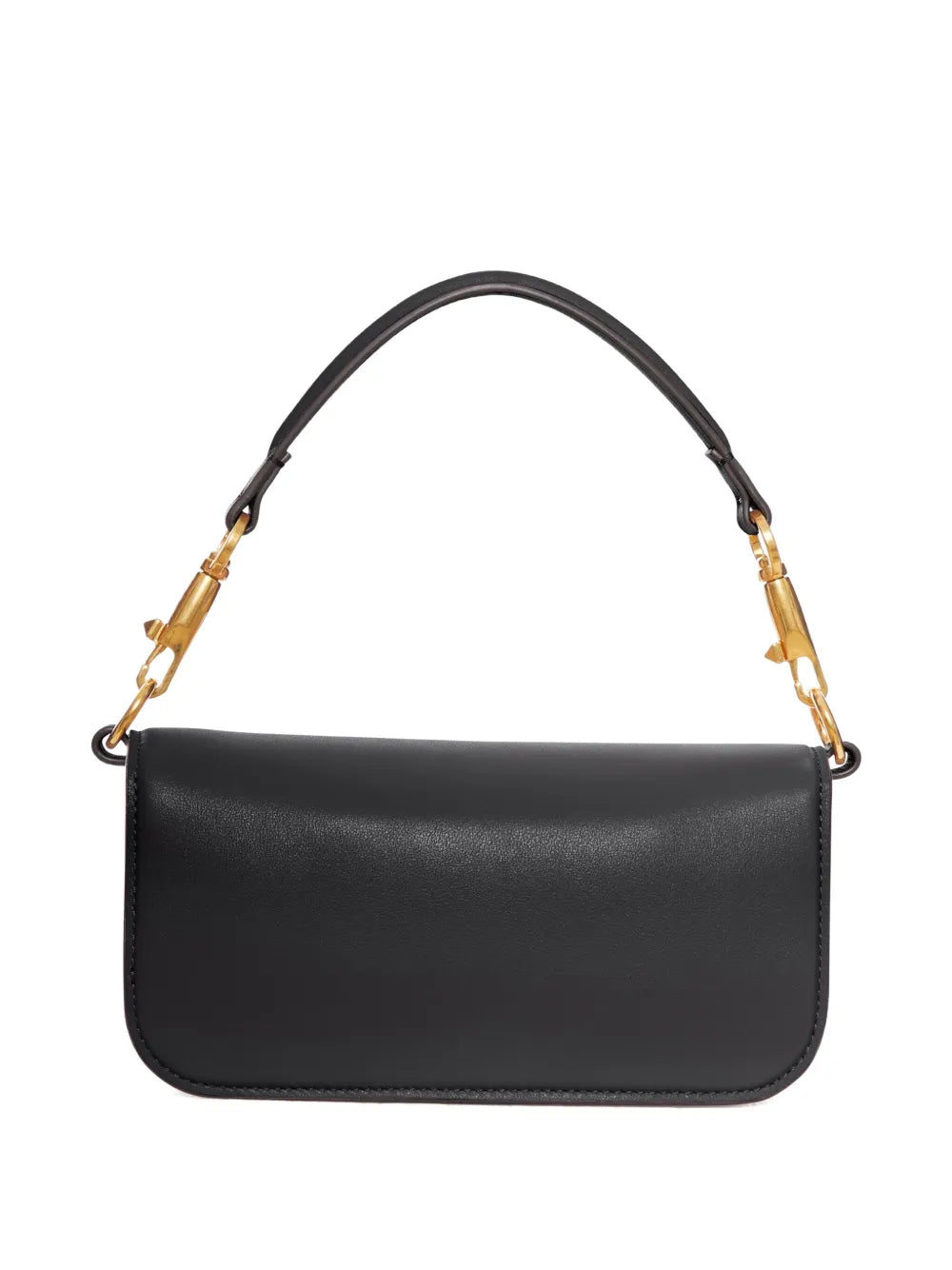 VLogo embellished clasp leather shoulder bag