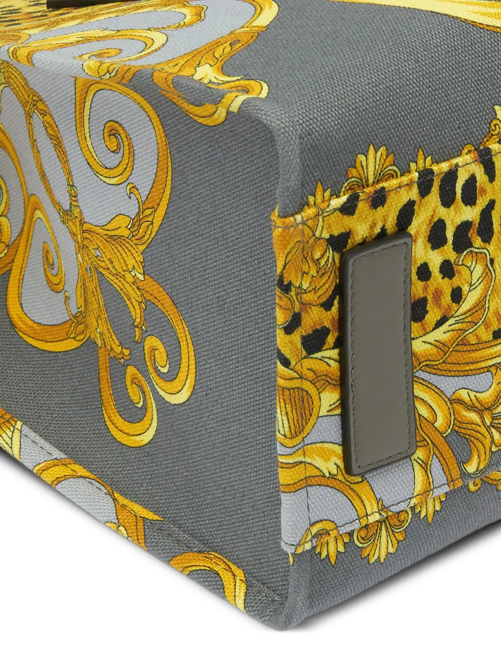 leopard-print baroque tote bag