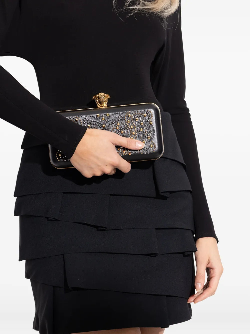 embellishment chain clutch bag