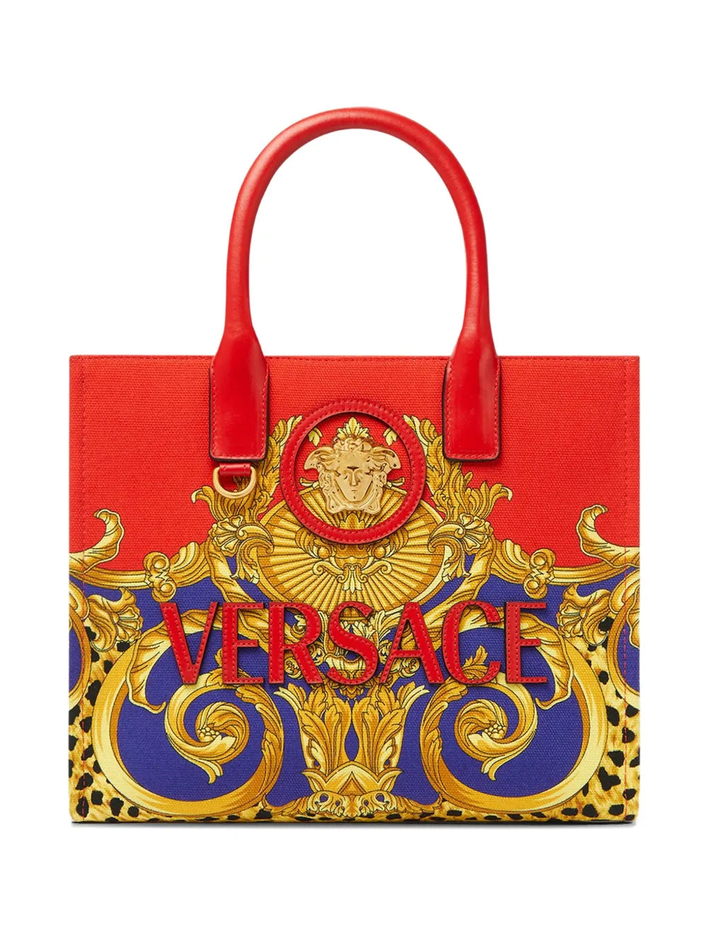 baroque-print tote bag