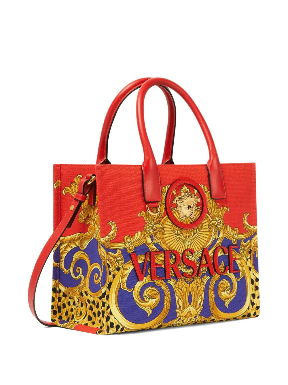 baroque-print tote bag