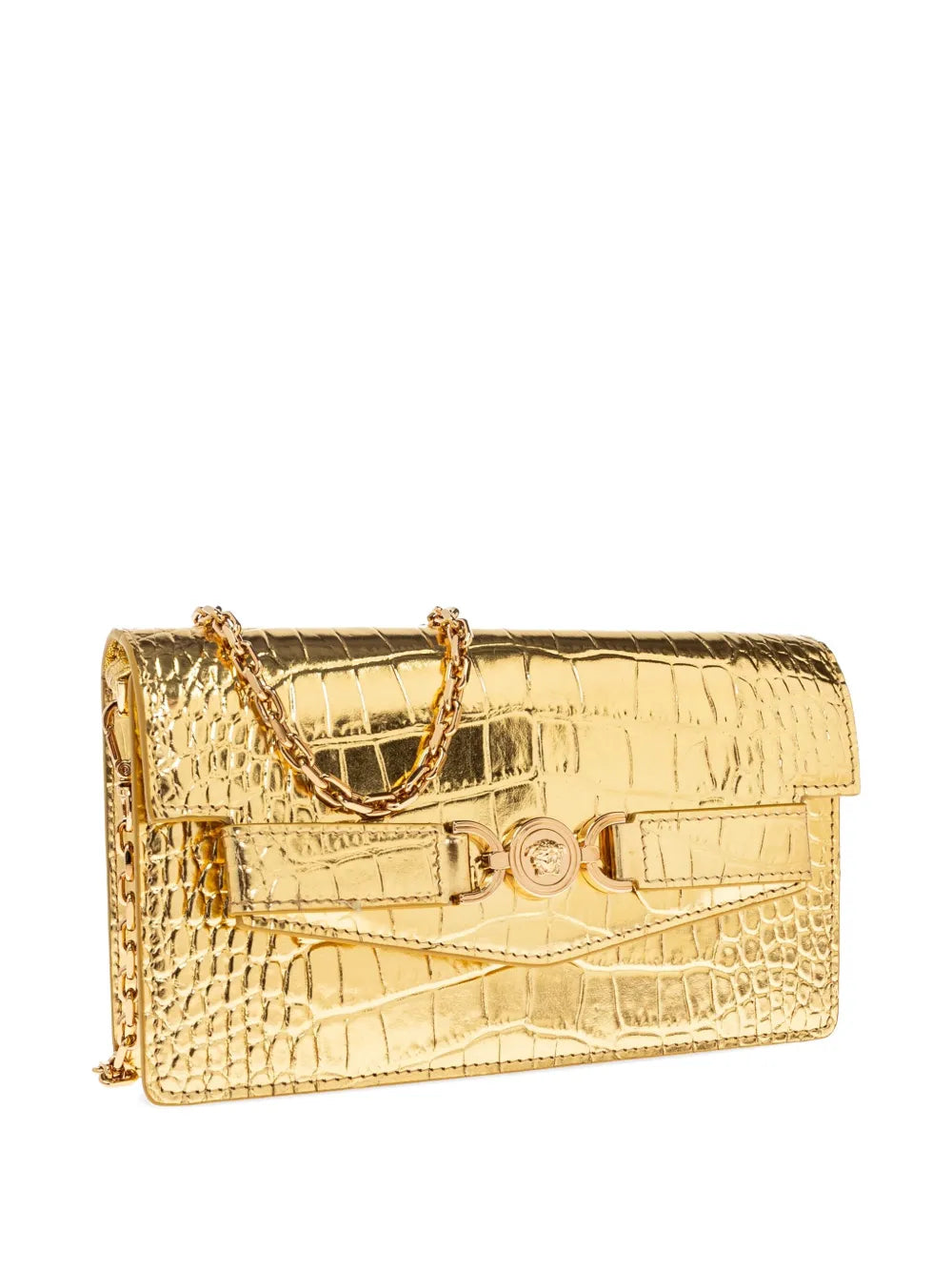 Medusa '95 crocodile-effect clutch bag