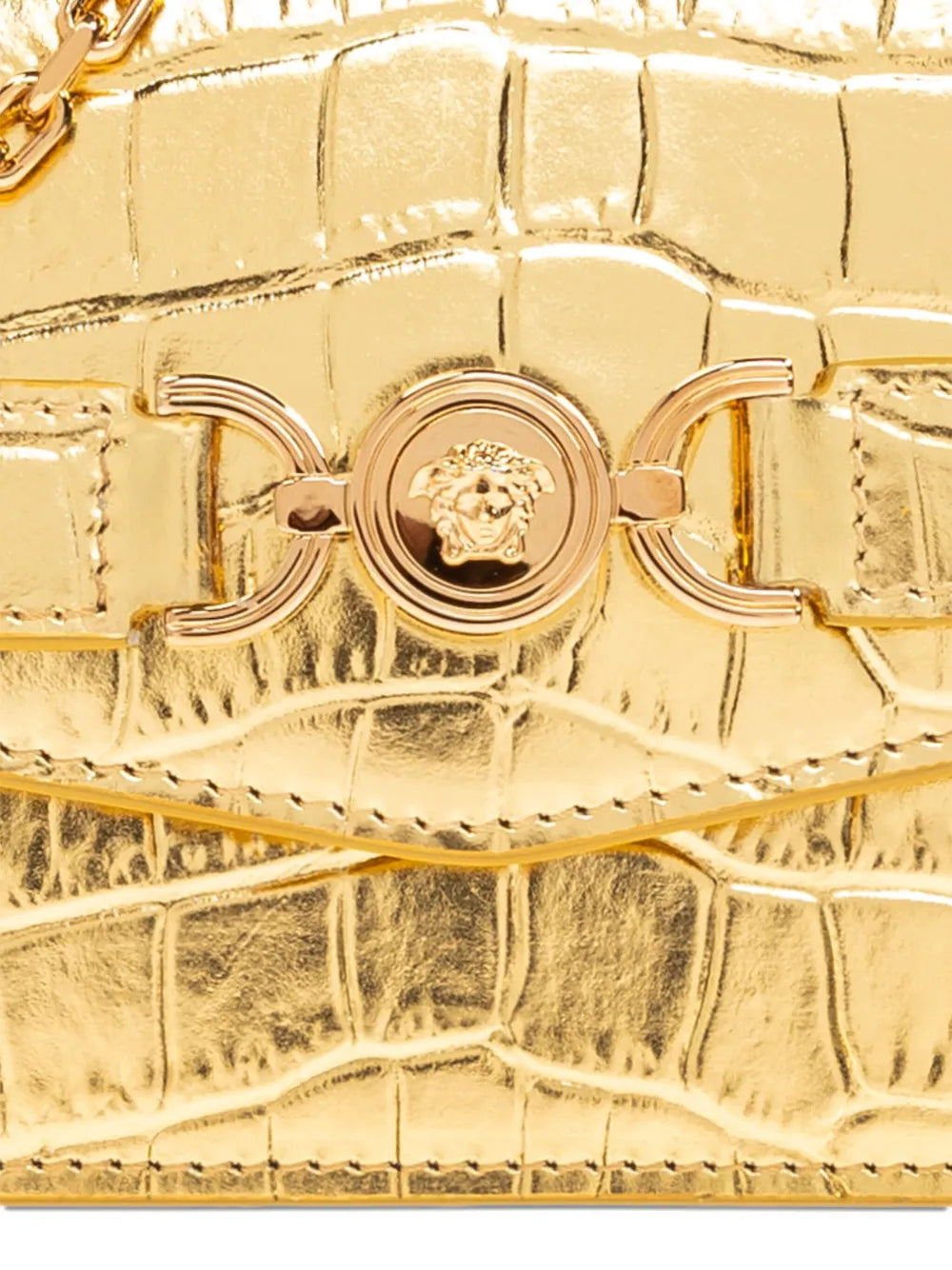 Medusa '95 crocodile-effect clutch bag