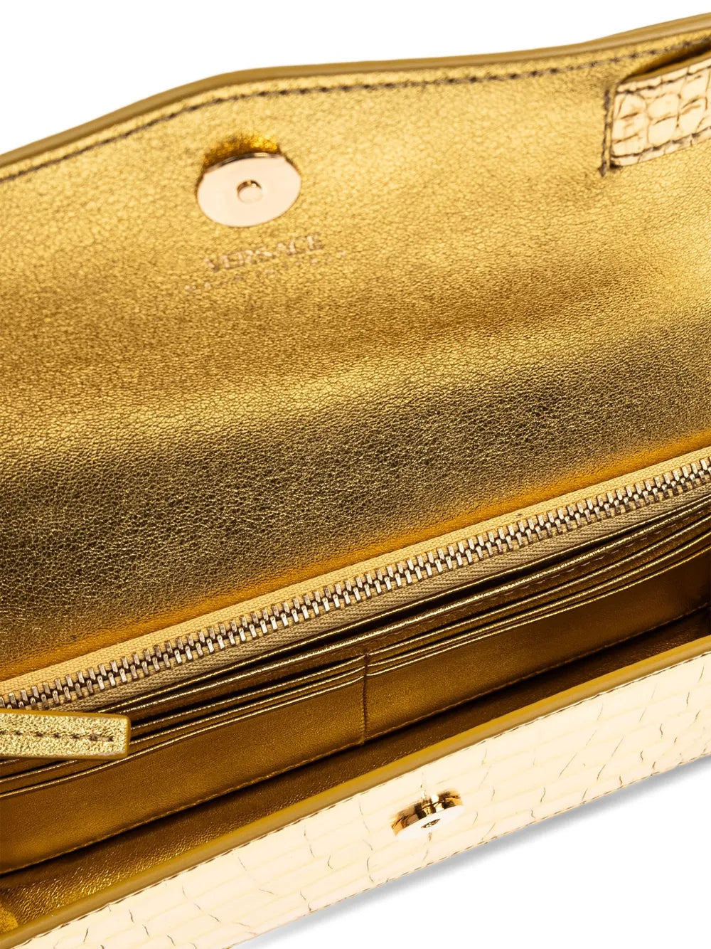 Medusa '95 crocodile-effect clutch bag