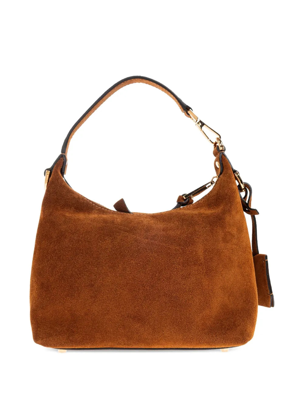 logo-lettering suede tote bag