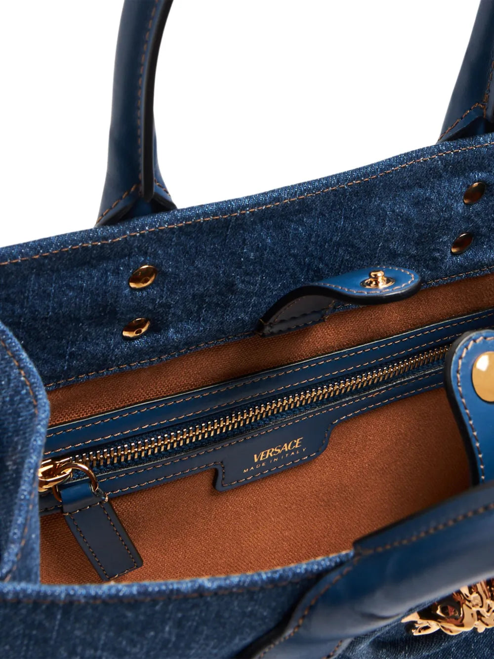 La Medusa denim tote bag