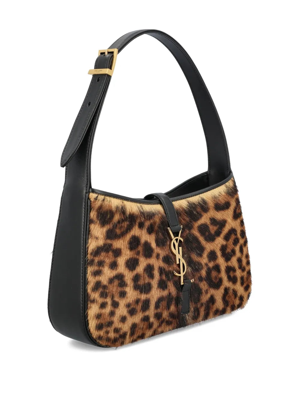 Le 5 à 7 leopard-print clasp shoulder bag