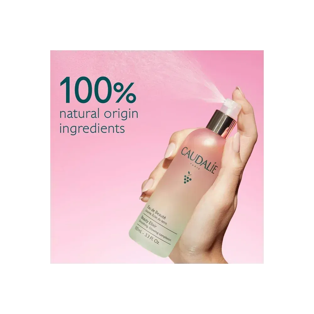 Caudalie Beauty Elixir Prep, Set Makeup, Glow - Travel Size