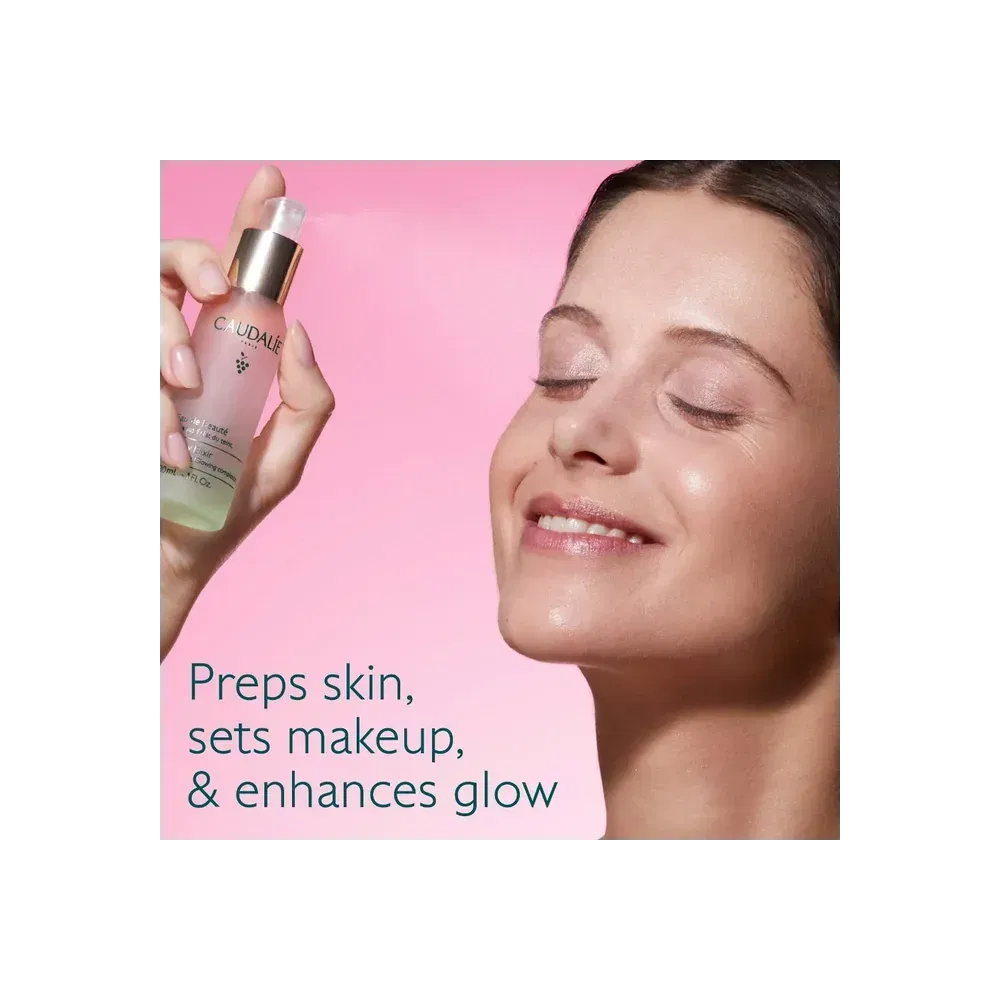 Caudalie Beauty Elixir Prep, Set Makeup, Glow - Travel Size