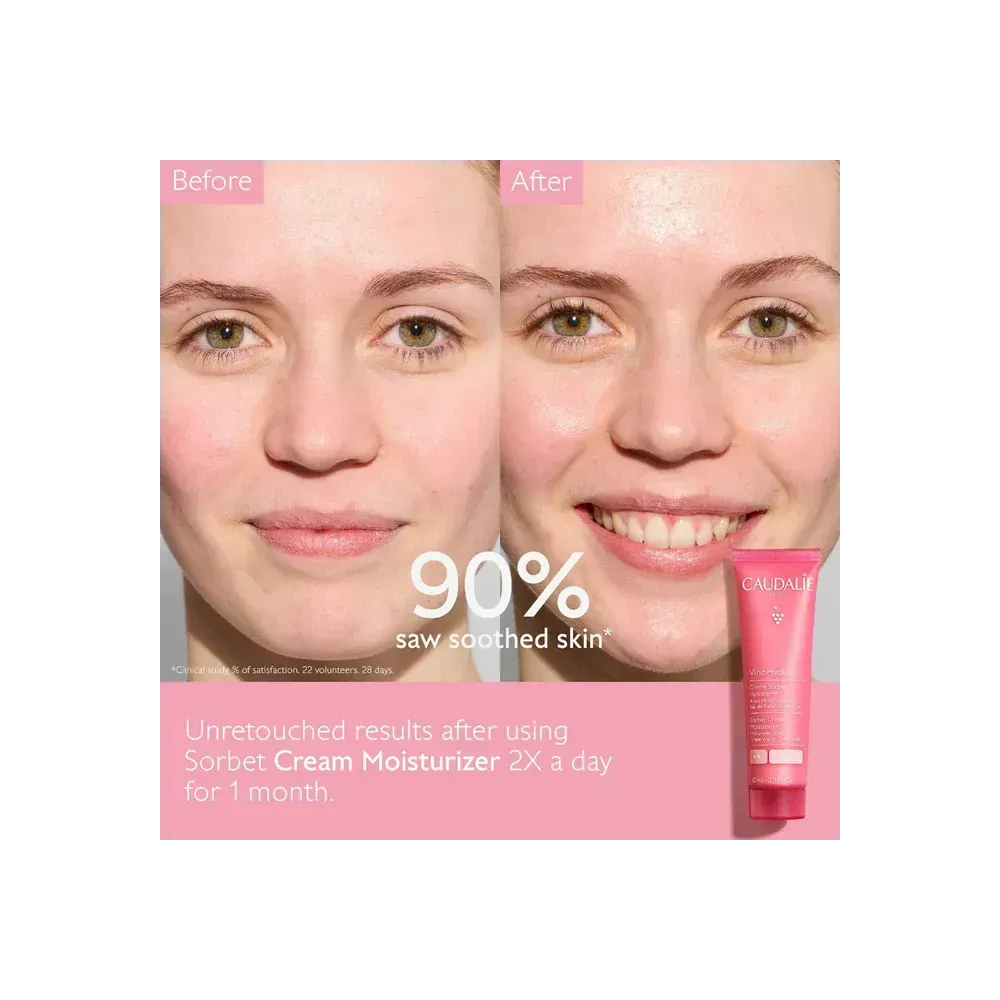 Caudalie VinoHydra Sorbet Cream Moisturizer With Hyaluronic Acid