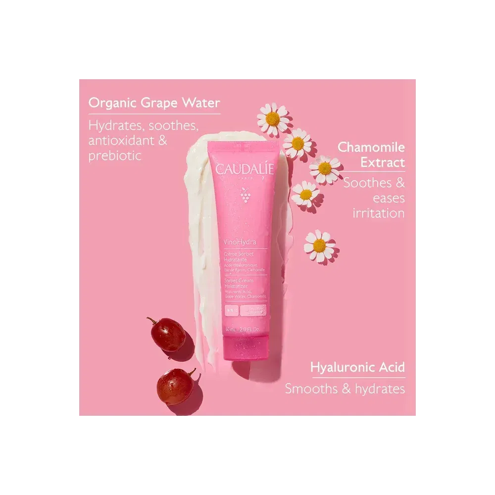 Caudalie VinoHydra Sorbet Cream Moisturizer With Hyaluronic Acid