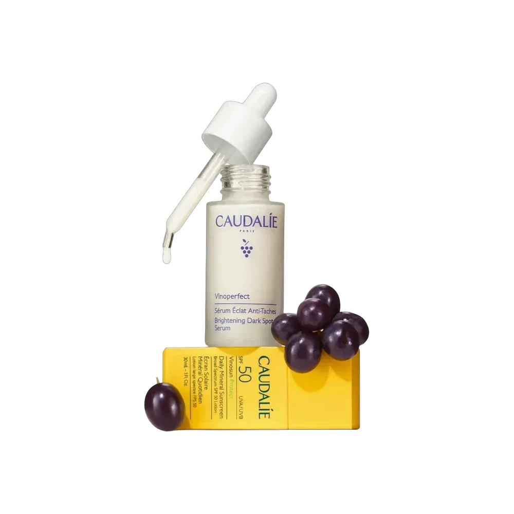 Caudalie Vinoperfect Dark Spot Brightening Serum & Sunscreen SPF 50 Set