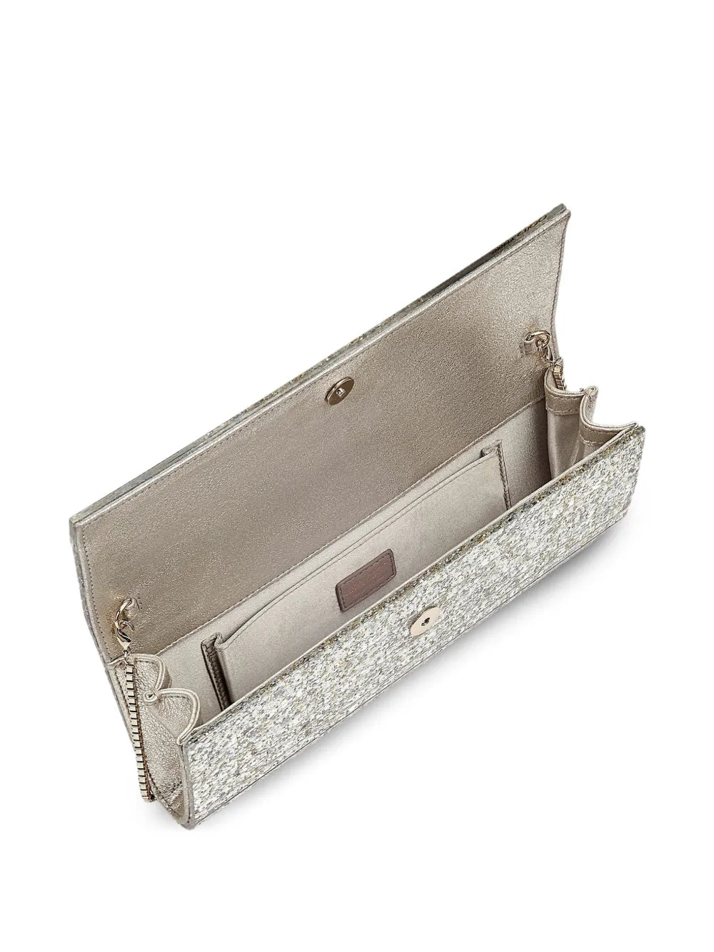 SWEETIE glitter-effect clutch bag