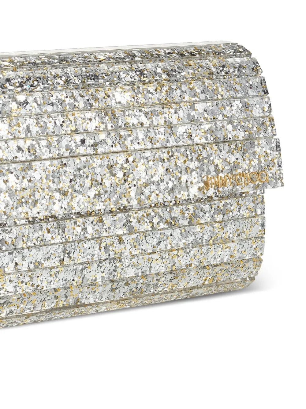 SWEETIE glitter-effect clutch bag