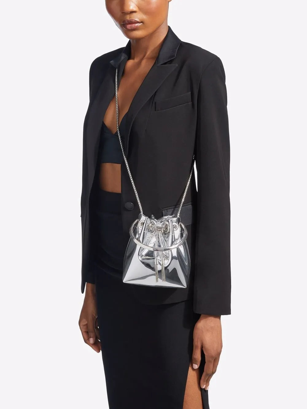Bon Bon metallic-effect bucket bag