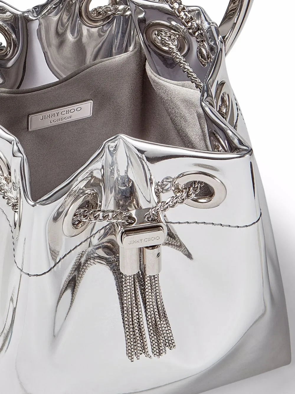 Bon Bon metallic-effect bucket bag