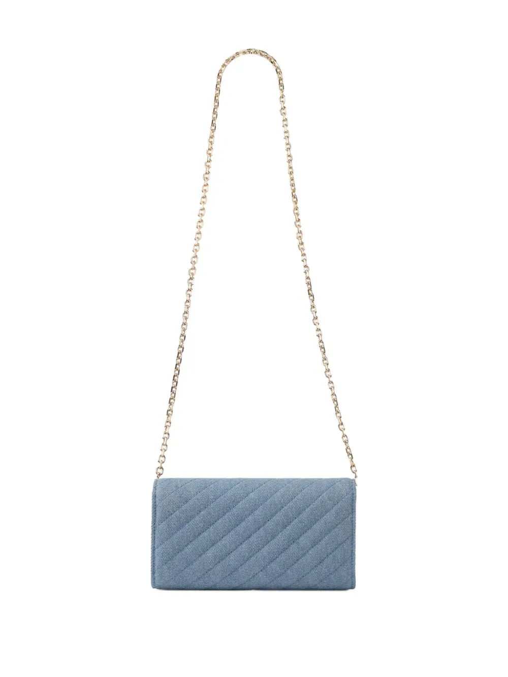 Curve quilted clutch bag