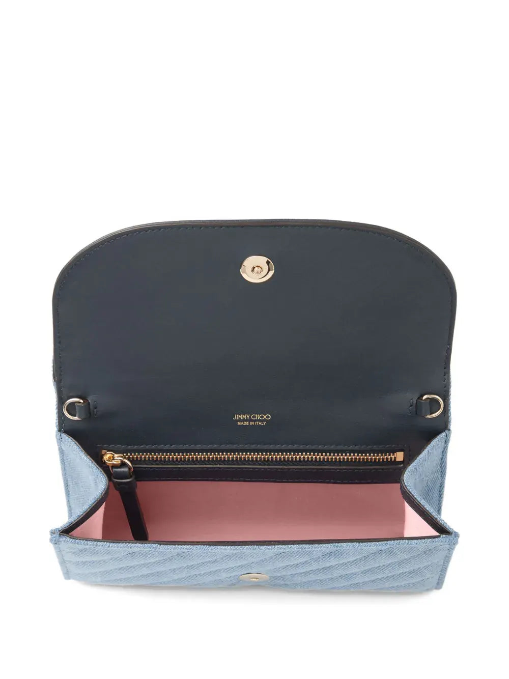 Curve quilted clutch bag
