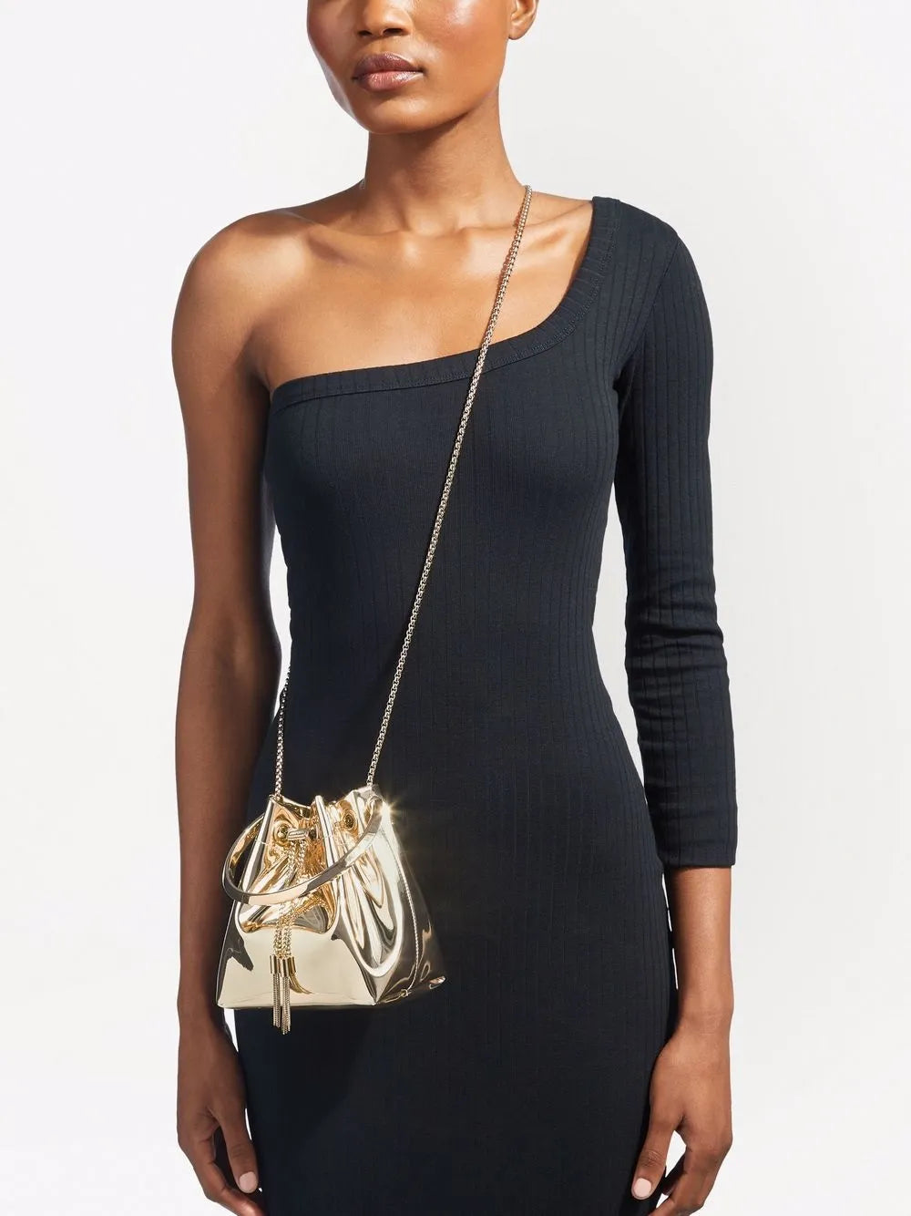 Bon Bon metallic-effect bucket bag