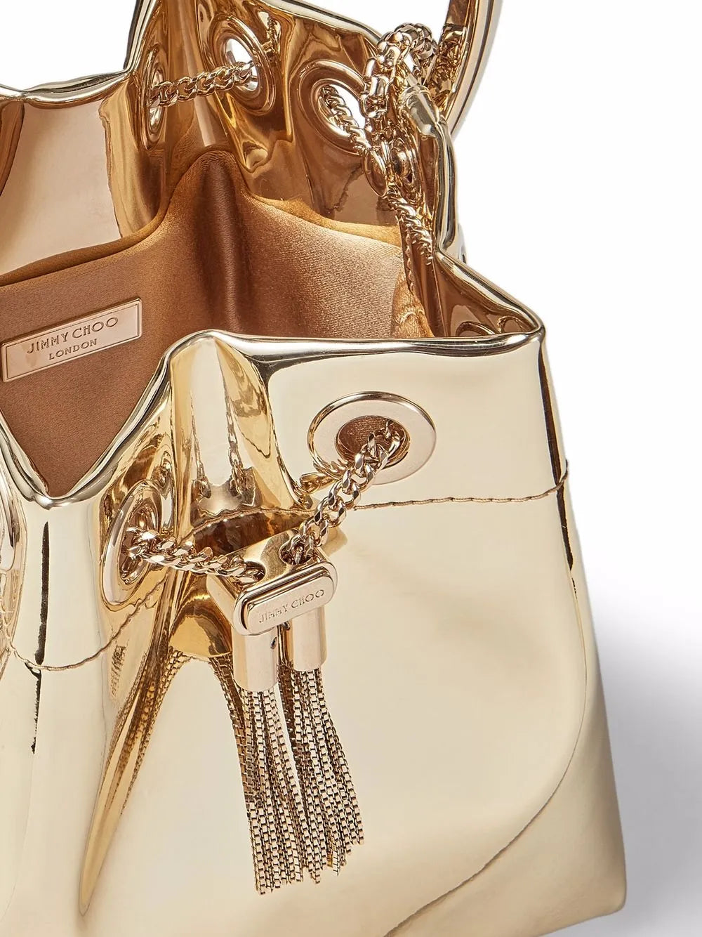 Bon Bon metallic-effect bucket bag